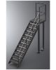 Picture of 3.0m Steel Staircase with Landing | 900mm wide tread| Fire Escape, Domestic, and Commercial Use | Hot Dip Galvanised or Self-Colour