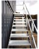 Picture of 3.0m Steel Staircase with Landing | 900mm wide tread| Fire Escape, Domestic, and Commercial Use | Hot Dip Galvanised or Self-Colour