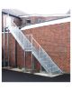 Picture of 3.0m Steel Staircase with Landing | 900mm wide tread| Fire Escape, Domestic, and Commercial Use | Hot Dip Galvanised or Self-Colour