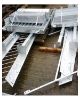 Picture of 3.0m Steel Staircase with Landing | 900mm wide tread| Fire Escape, Domestic, and Commercial Use | Hot Dip Galvanised or Self-Colour